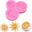 Molde silicona fondant cara sol luna decorar pasteles