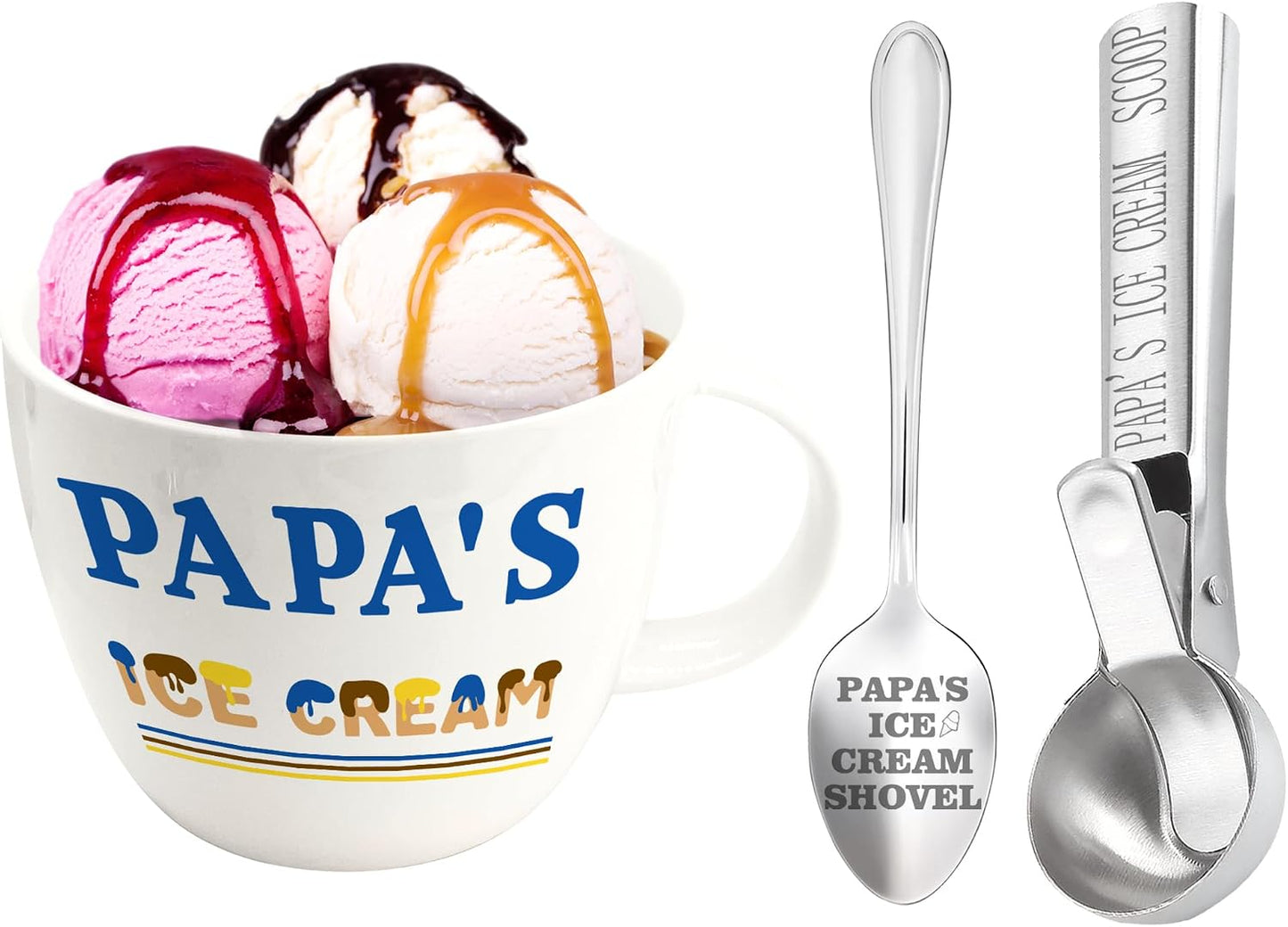 Set cuenco helado con cuchara regalo papá navidad