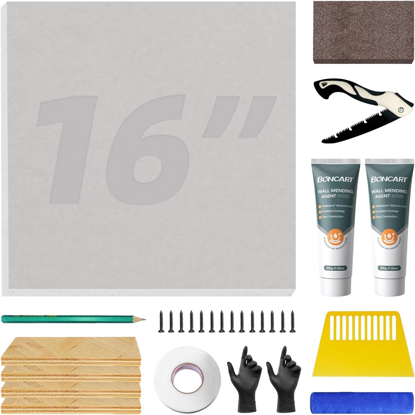 Kit reparación paneles yeso 16x16