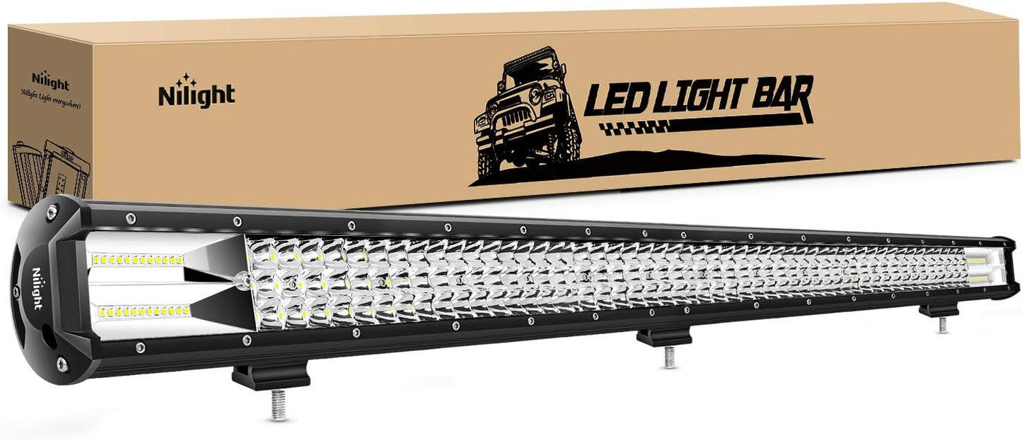 Barra LED triple fila 37pulg 468W luces barcos camiones