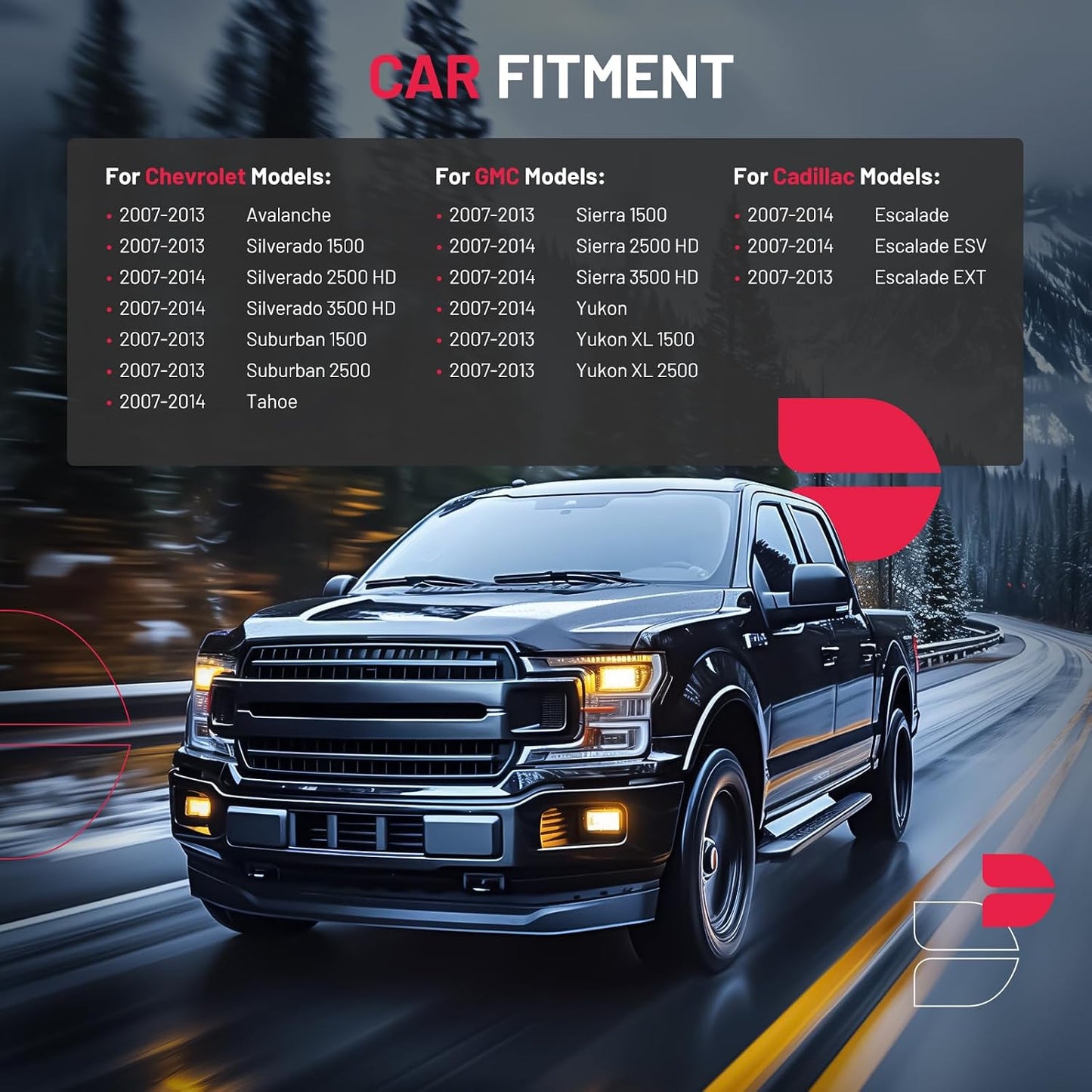 Kit repuesto tapa consola Chevy Silverado Suburban GMC Tahoe