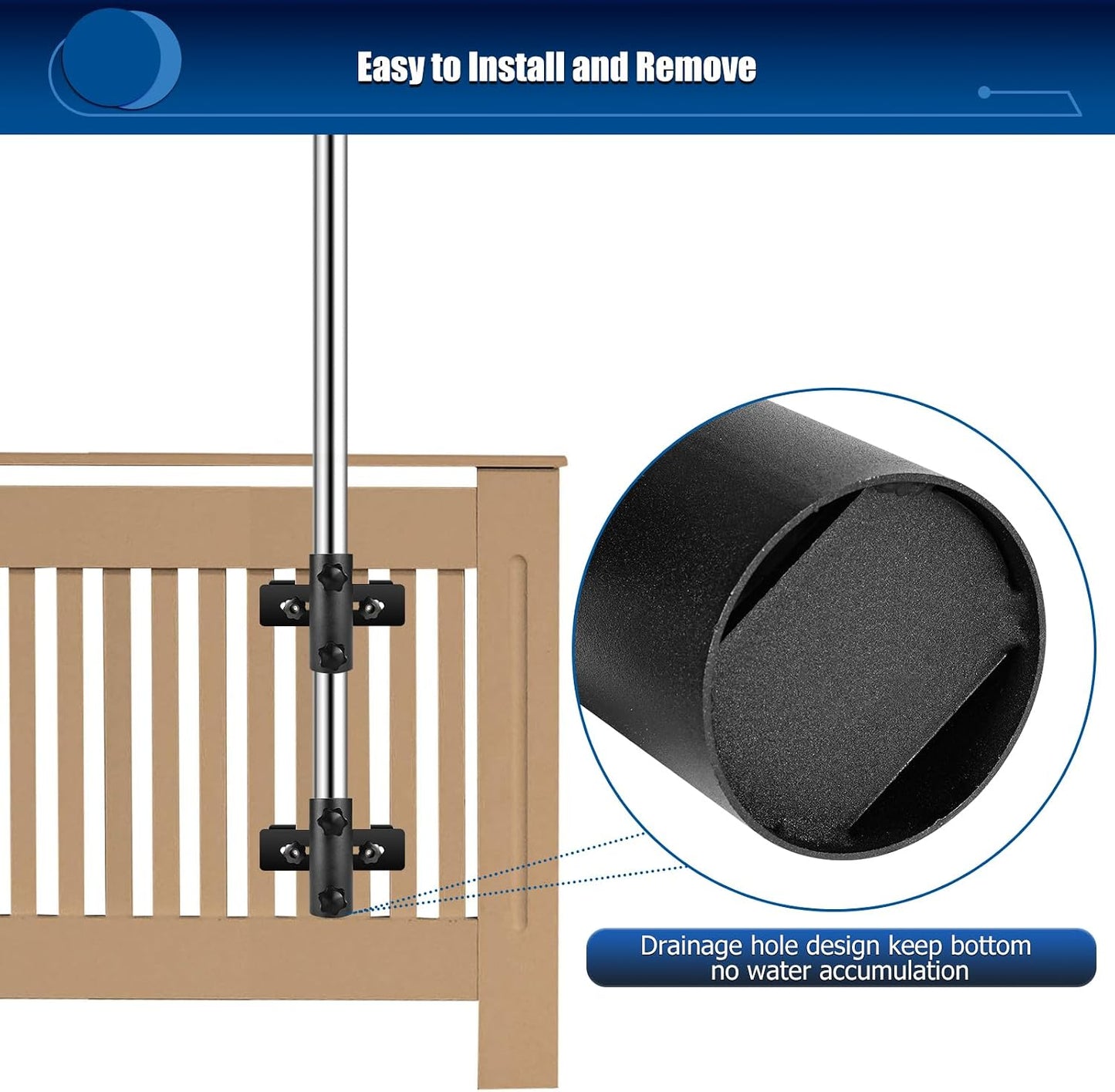 Base sombrilla soporte ajustable para terraza balcón