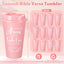 Vasos cristianos reutilizables 16oz con tapa rosa