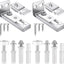 Kit herrajes puertas plegables 2 pzas soportes ruedas guías