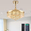 Ventilador techo retráctil 48" luces candelabro dorado
