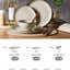 Set 12 Pzas Platos Cuencos Redondos Apto Microondas Caqui