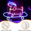 Letrero neón perro monopatín Dachshund para dormitorio bar