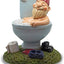 Estatua gnomo inodoro 9pulg decoración patio