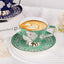 Set 2 Tazas Cerámica con Platillos para Espresso y Té 8.12oz