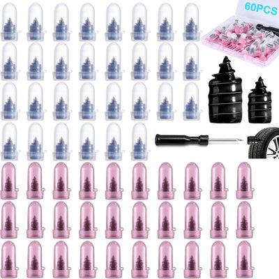 Juego 60 clavos goma reparación neumáticos tapones atornillados