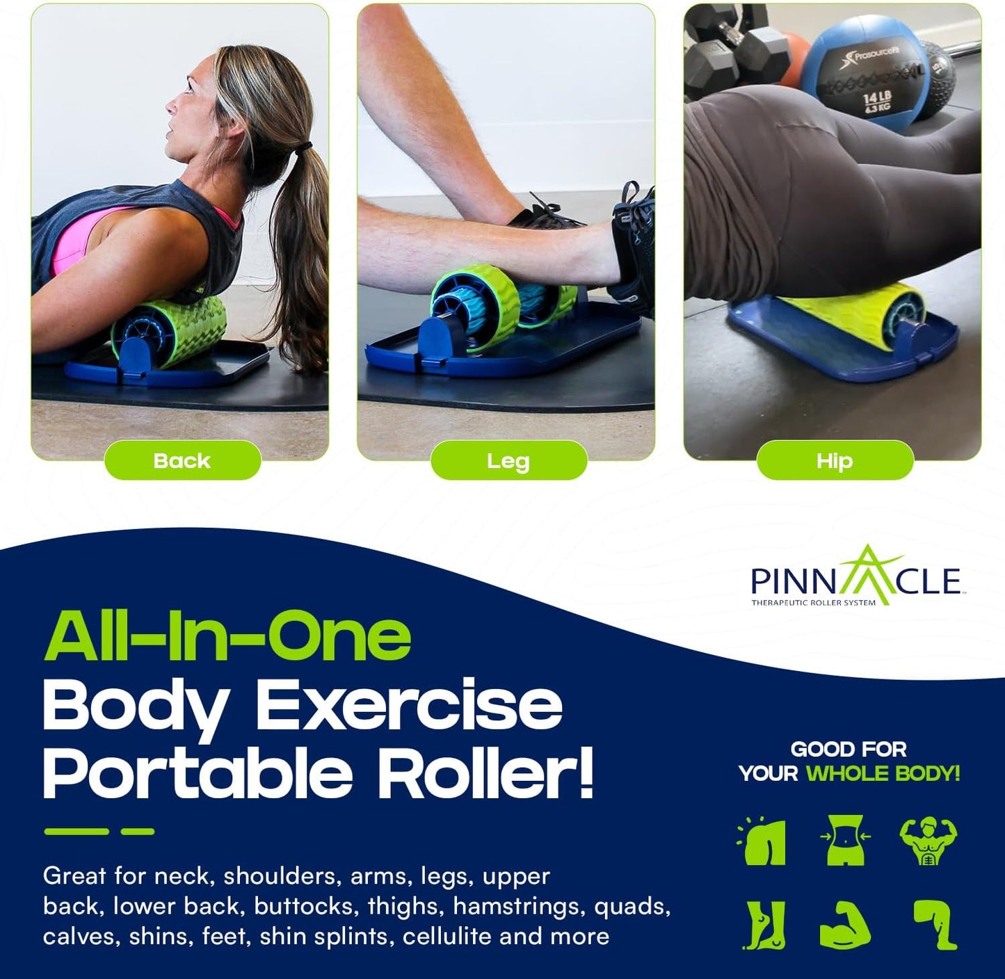 Rodillo masaje muscular portátil ajustable