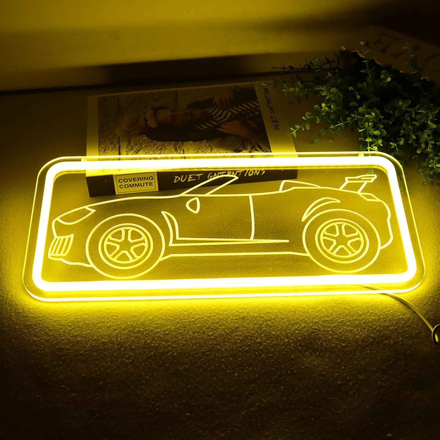 Letreros neón LED para autos garaje bar cafetería boda