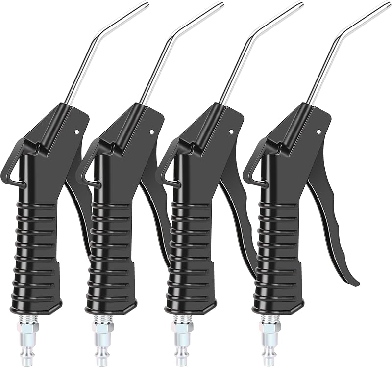 Pistola soplado aire 4pcs con enchufe 1/4 para compresor