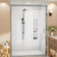 Puerta ducha vidrio deslizante 46x76pulg templado 1/4pulg
