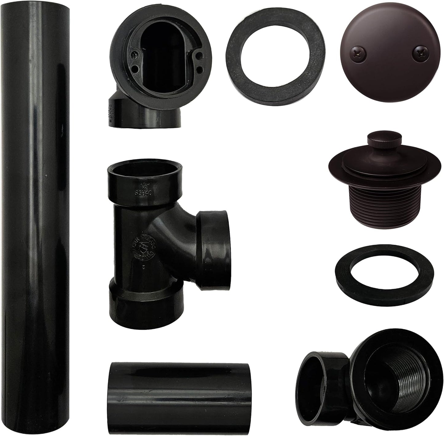 Tubo ABS Sch. 40 D4971-12 codo 2 agujeros bronce aceitado