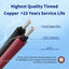 Cable extensión solar 10AWG 50pies con conectores exteriores