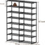 Organiz. zapatos 2 filas 8 niveles 32-40 pares metal negro
