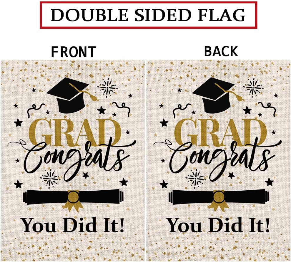 Bandera jardín doble cara congrats grad you did it 12.5x