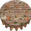 Mantel redondo otoño 70x70pulg calabazas naranjas poliéster