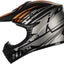 Casco motocross integral DOT 128S Adulto-Grande Naranja Gris