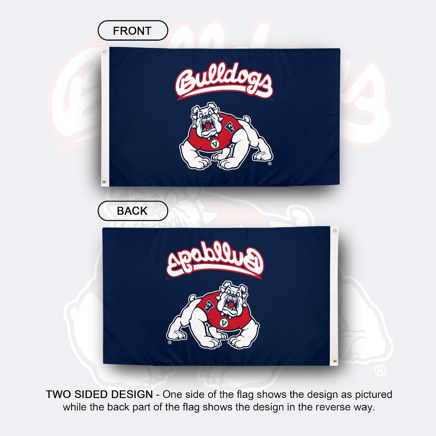 Bandera CSUF Bulldogs 3x5ft tela poliéster duradera