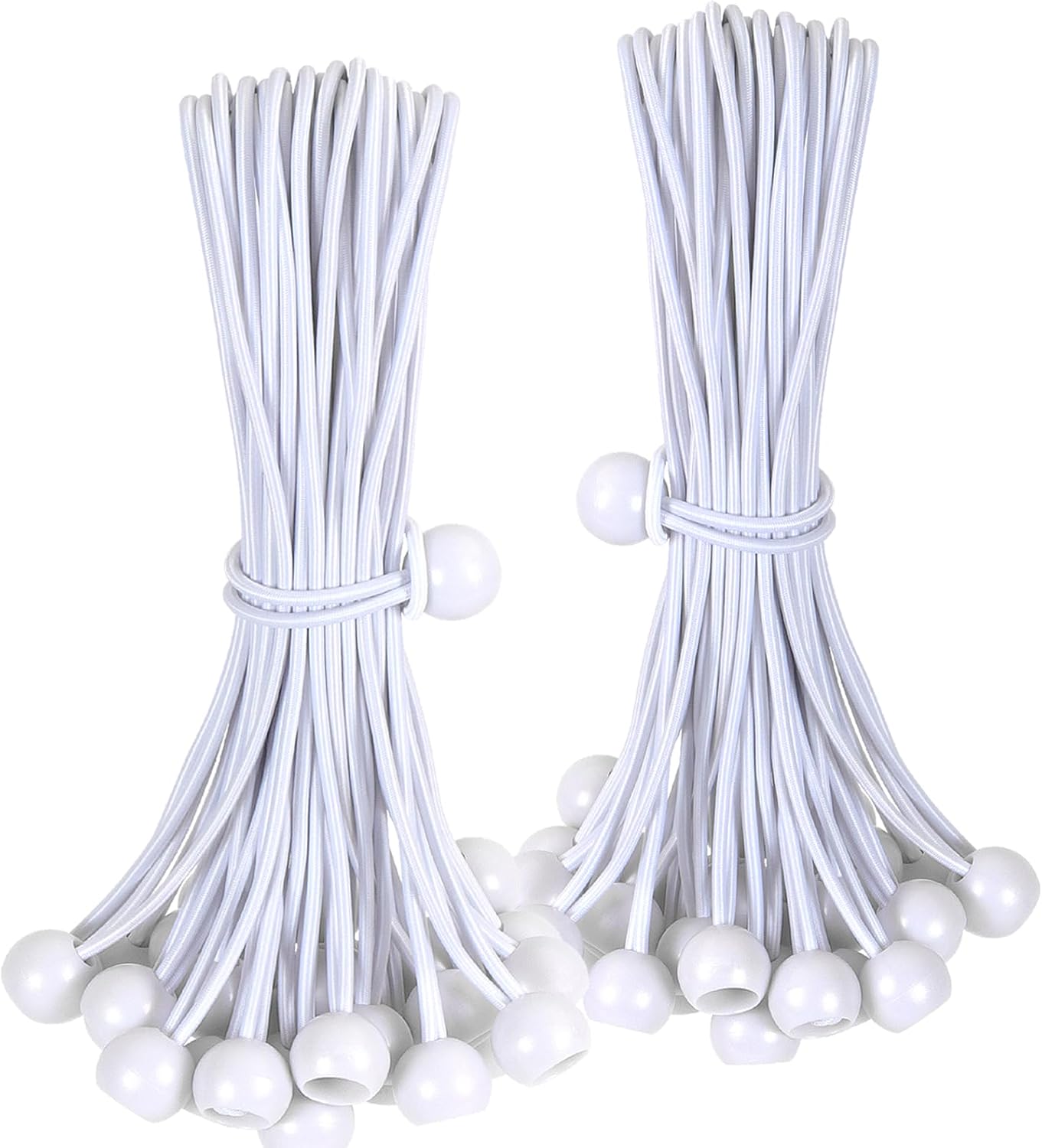 Cordones lona elásticas blancas para toldo UV 60pzas