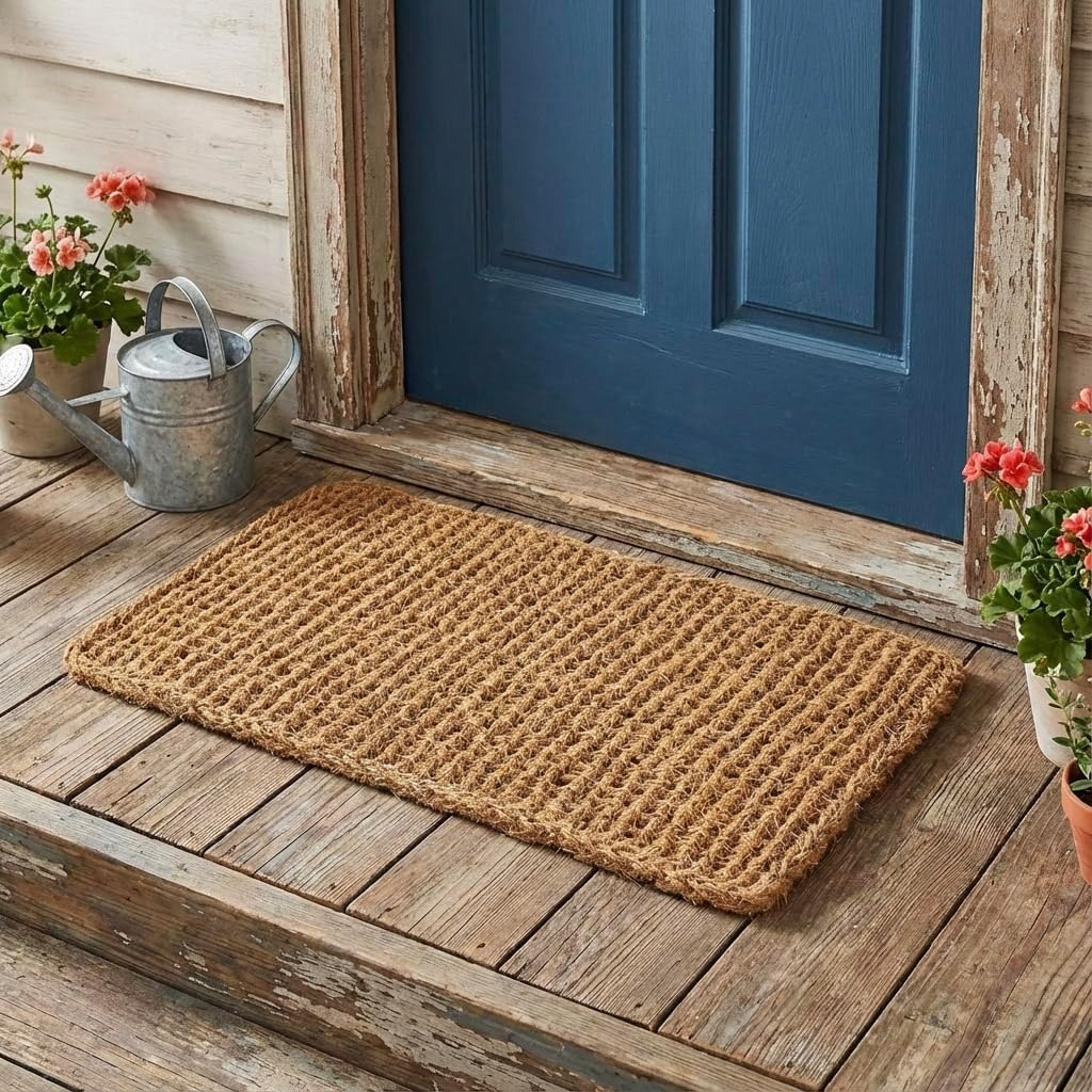 Tapete entrada coco Beige rectangular