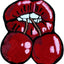Alfombra decorativa labios rojos cereza antiderrap