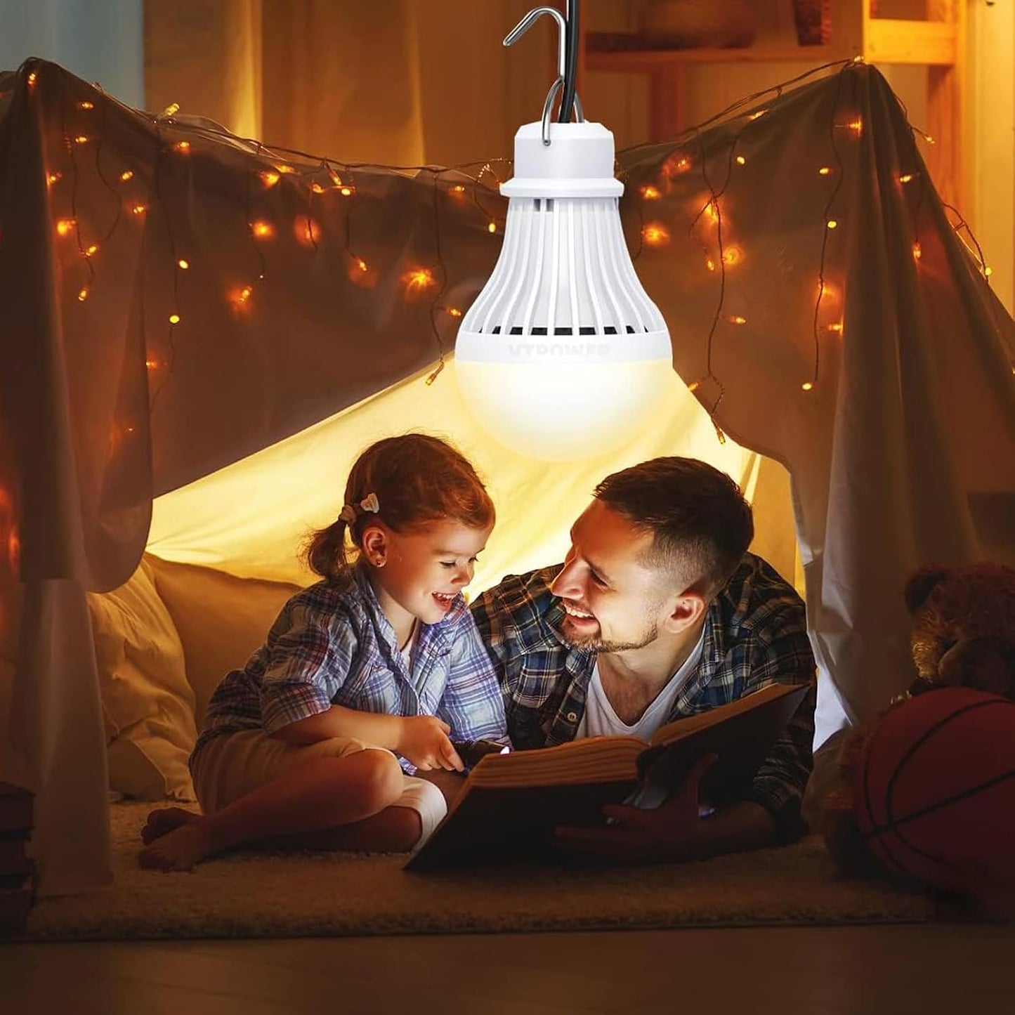 2 Linternas LED USB para Acampada con Cable Y 8.2"