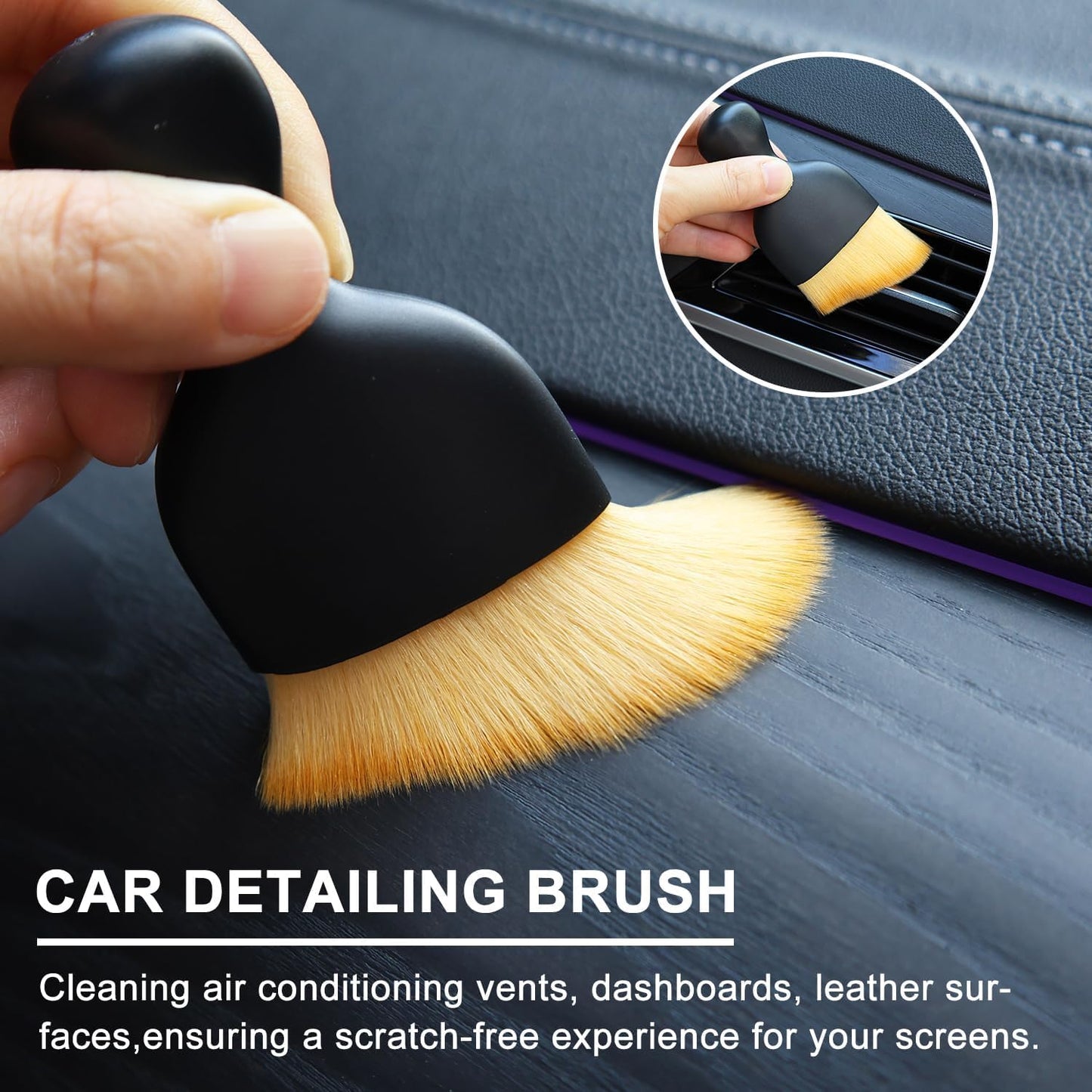 Kit 4 Pzas Cepillos Limpieza Interior Auto Suave