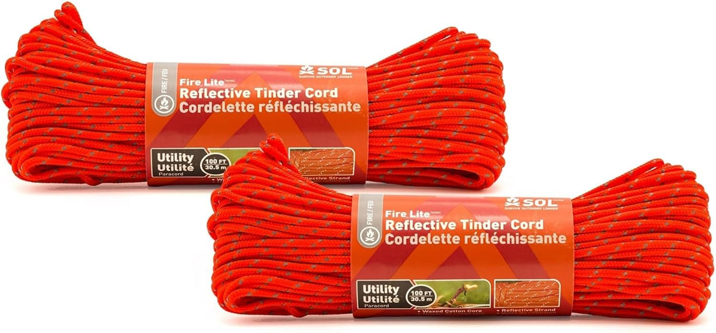 Cable reflectante yesca 100pies pack 2