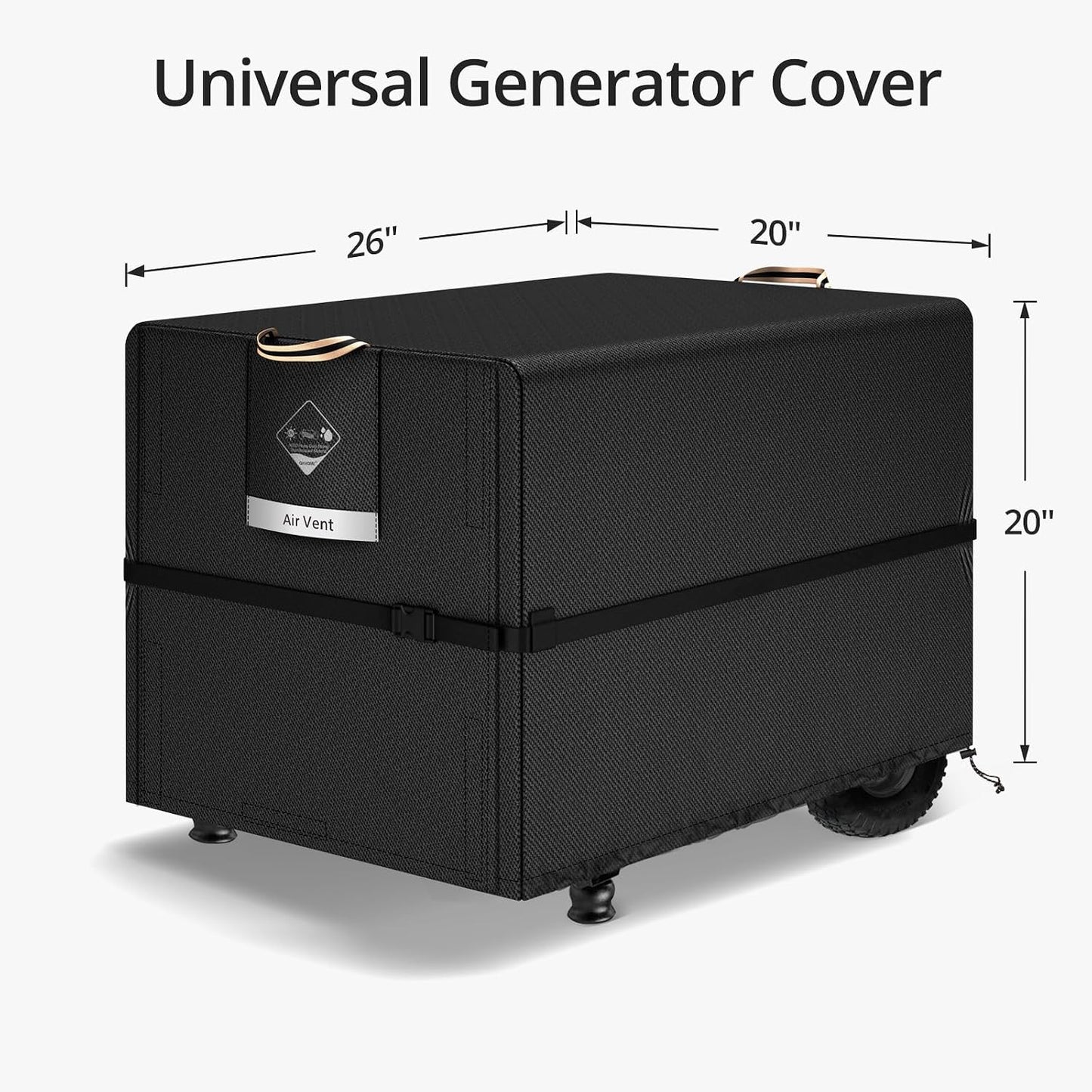 Cubierta generador 26x20x20" Oxford 900D negro