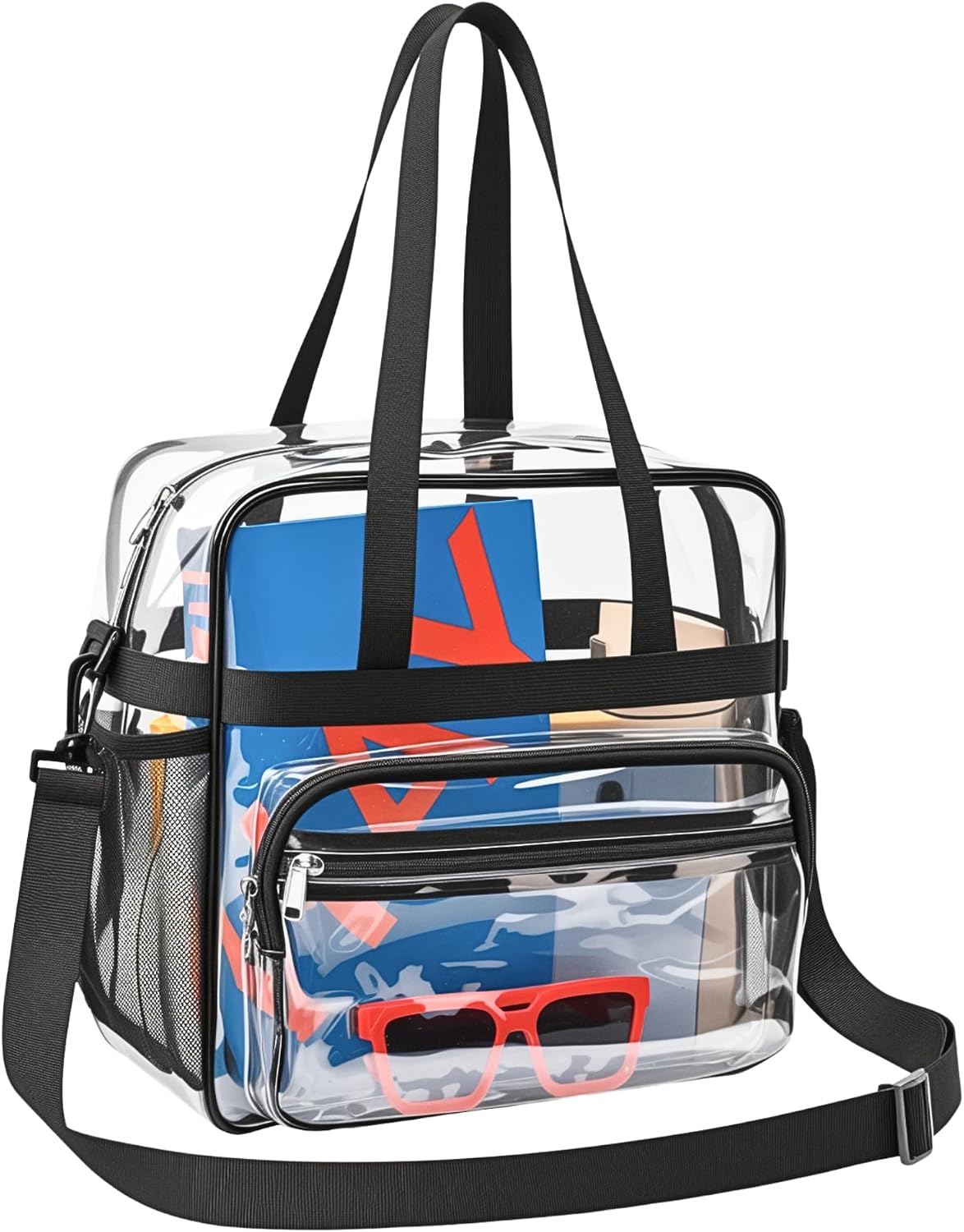 Bolsa transparente 12x6x12 para eventos deportes viaje