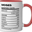 Taza Cerámica Moses Nutrition Facts Roja/Blanca