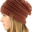 Gorro tejido cable grueso estirable invierno otoño
