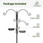 Kit poste comedero 85pulg base 5 puntas soporte exterior