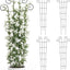 4 Enrejados Metal 56pulg para Plantas Trepadoras Interior Exterior