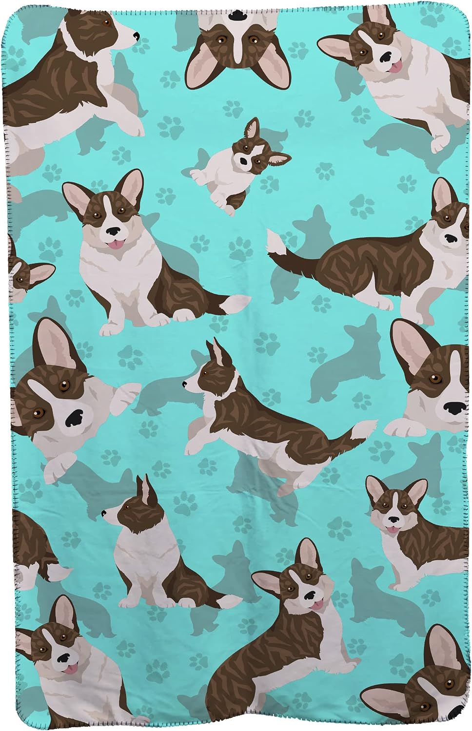 Manta Corgi Brindle suave con bolsa para viajes y playa