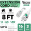 Cable extensión 13A 16 clavijas 3 extremo iluminado