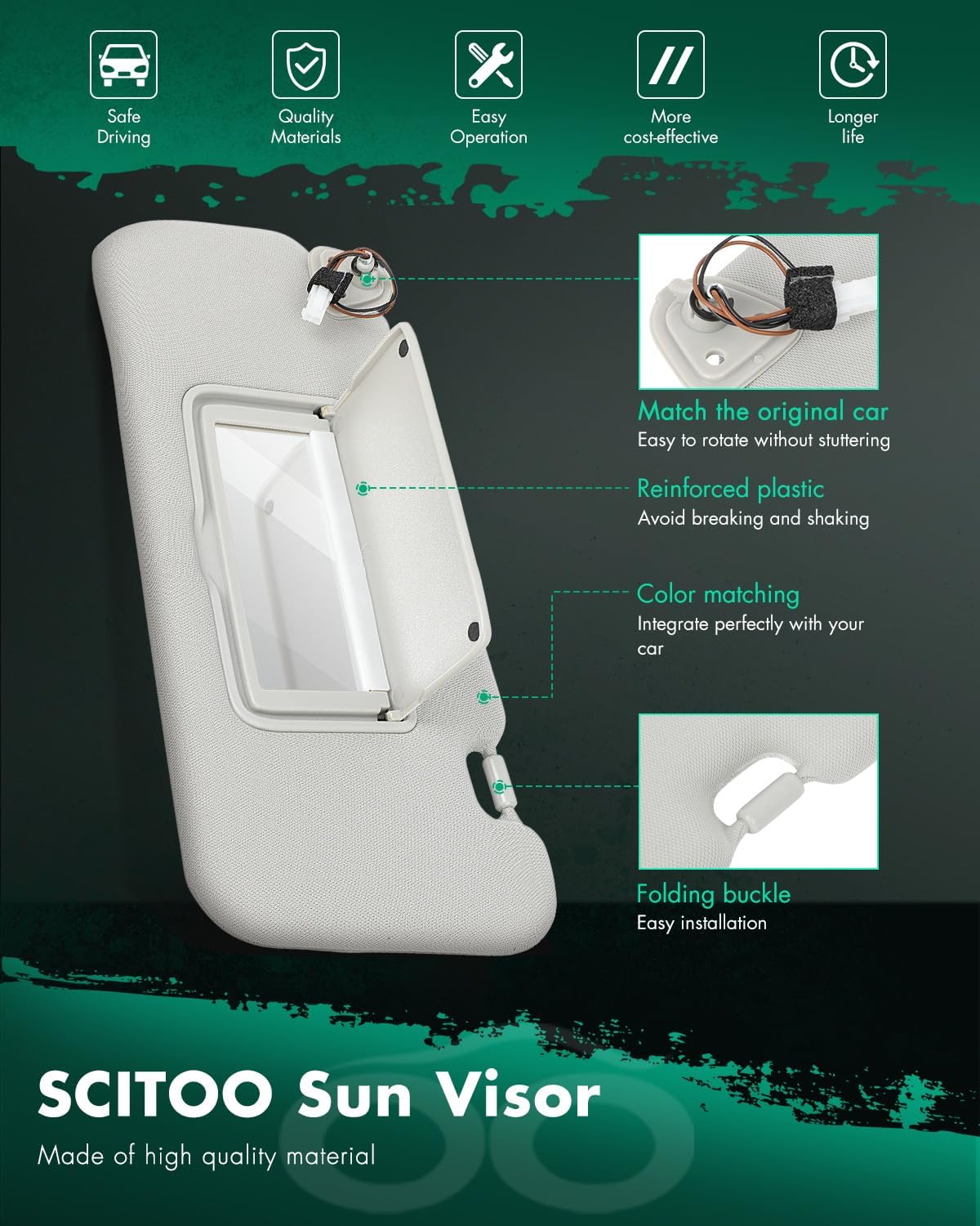 Visera solar gris para Nissan Murano techo corredizo