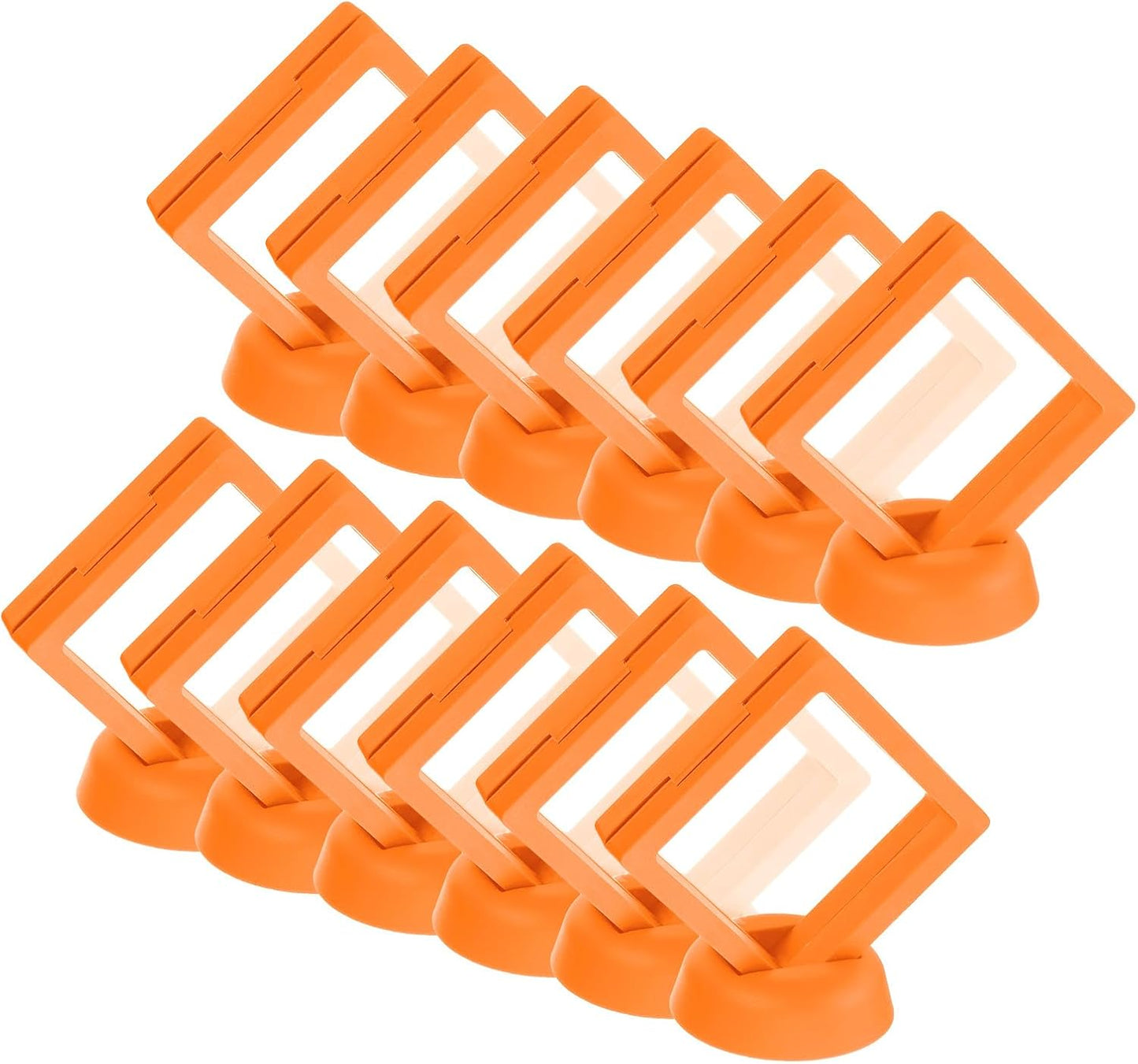 20 Vitrinas Flotantes 3D 2.76x2.76" Caja Joyas Naranja