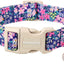 Collar perro floral ajustable para pequeños y medianos