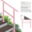 Barandilla escalera metal rosa ajustable 1-3 escalones