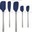 Set 5 espátulas acero inox núcleo flexible cocina