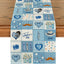 Jarrones de flores a cuadros corazón azul para mesa decoración hogar