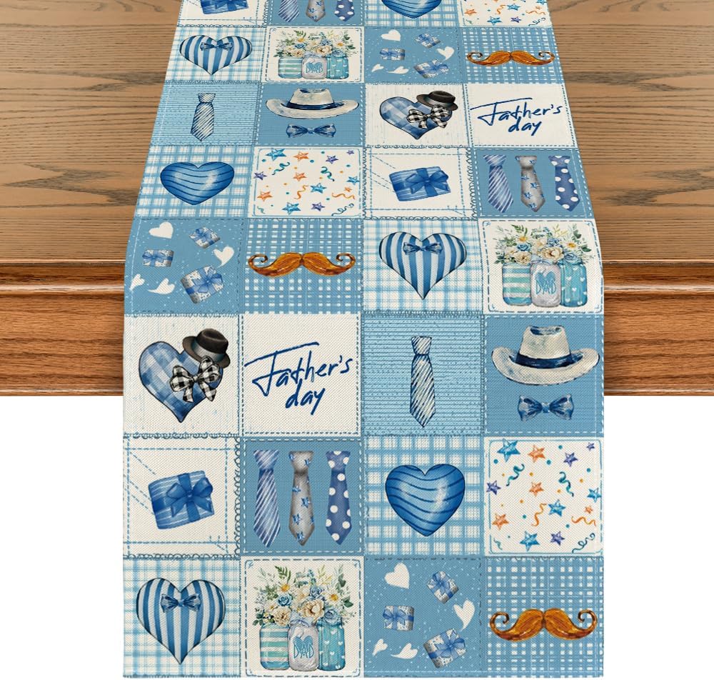 Jarrones de flores a cuadros corazón azul para mesa decoración hogar