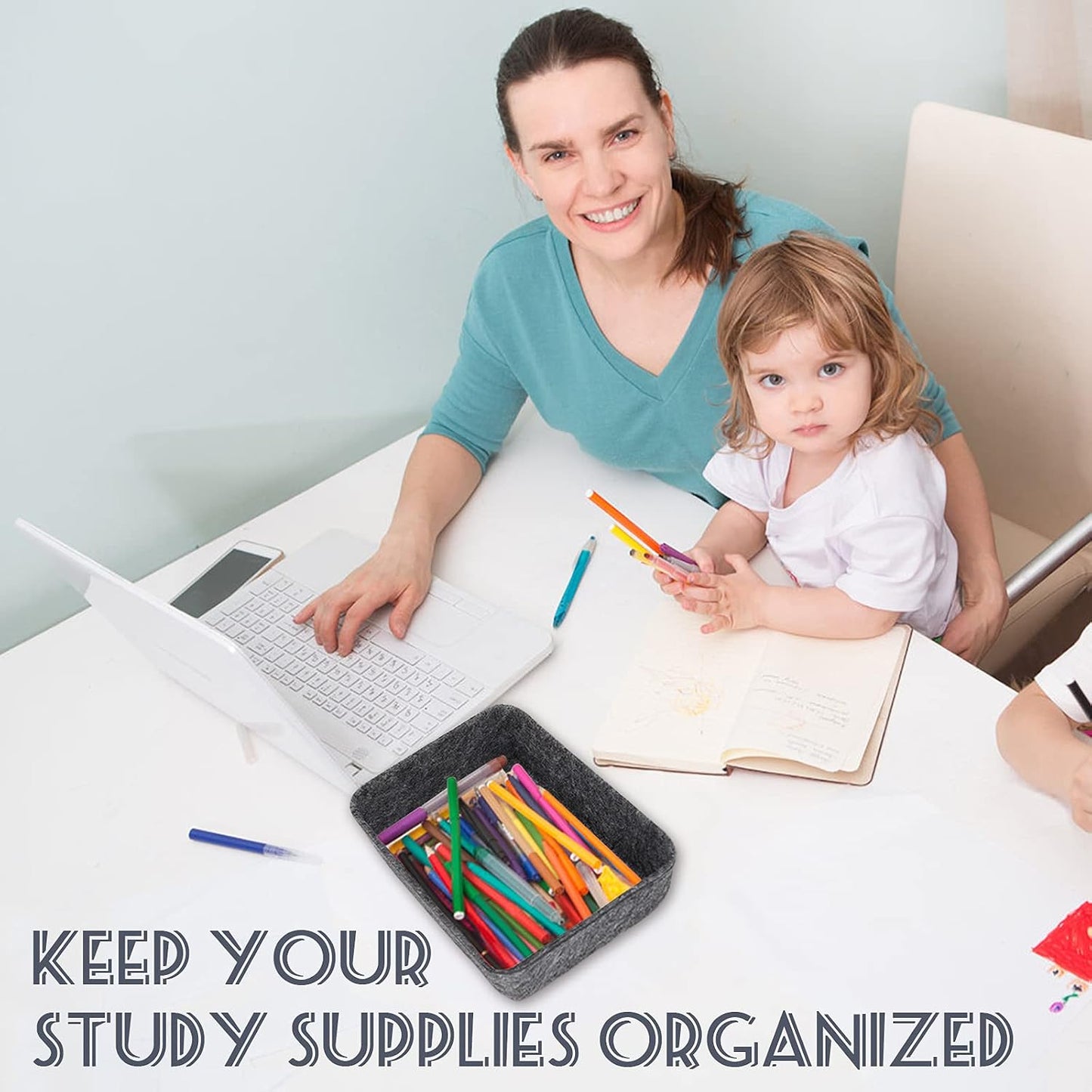 Organiz. cajones fieltro separadores maquillaje joyas
