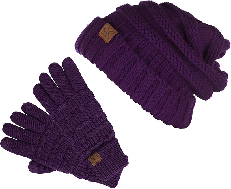 Gorro gran tamaño con guantes comp pantalla táctil