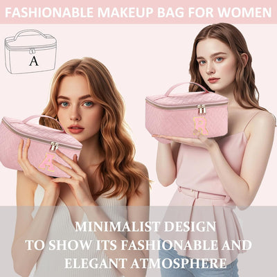 Bolso maquillaje acolchado con cremallera para niñas