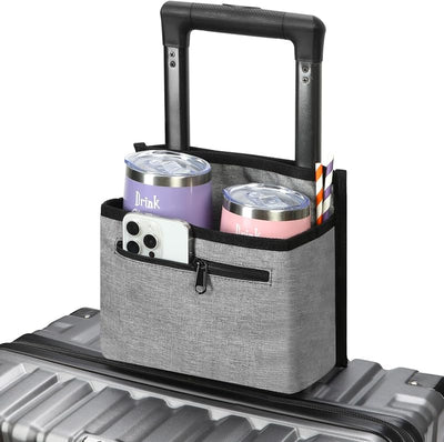 Portavasos para equipaje con soporte veliz organizador bebidas